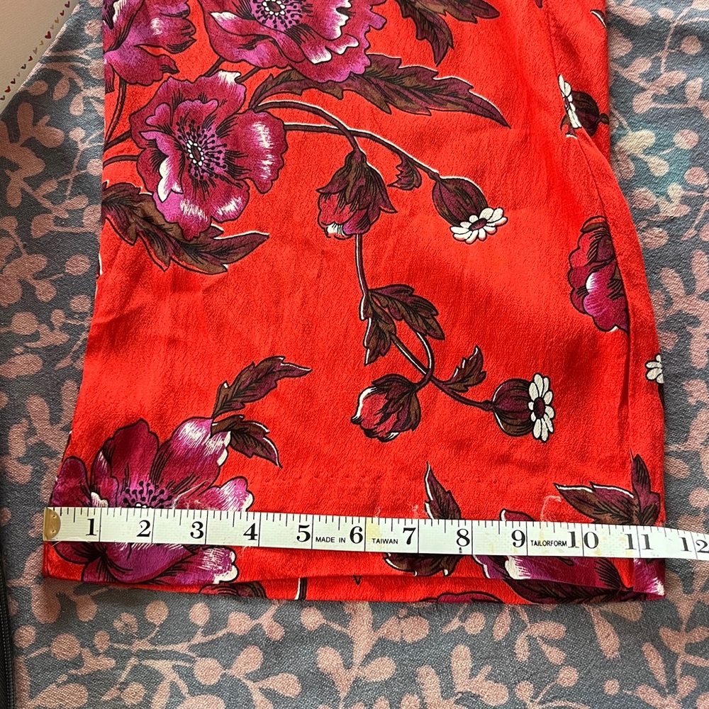 ETT:TWA ANTHROPOLOGIE flowy wide leg floral print flowy pants tie belt summer 8 - Picture 11 of 13